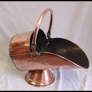 Antique Victorian Copper Coal Scuttle.