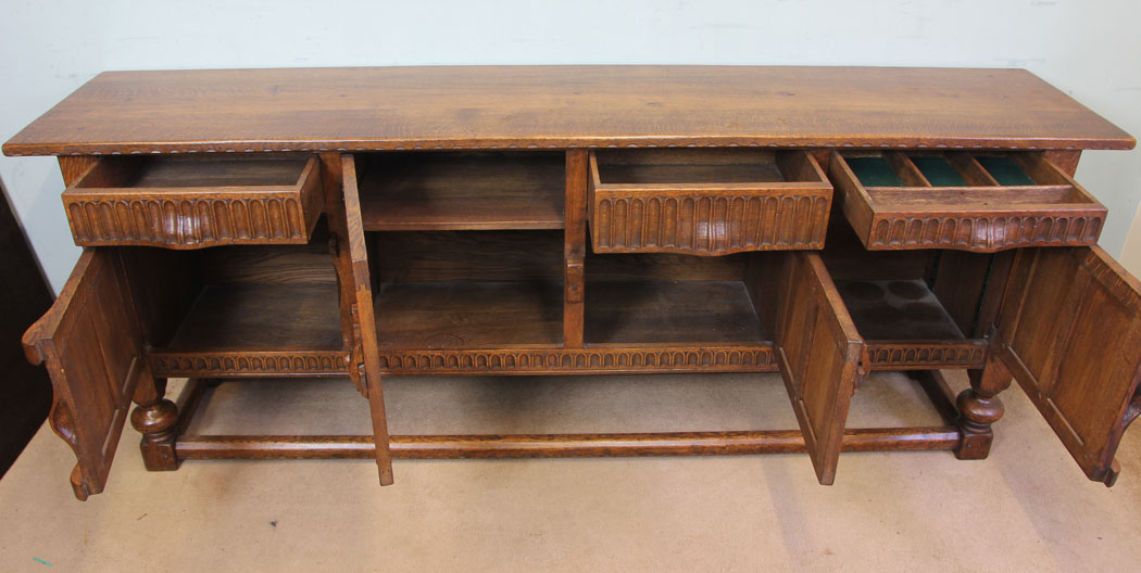 11531r12 Antique Oak Sideboard Dresser Base,