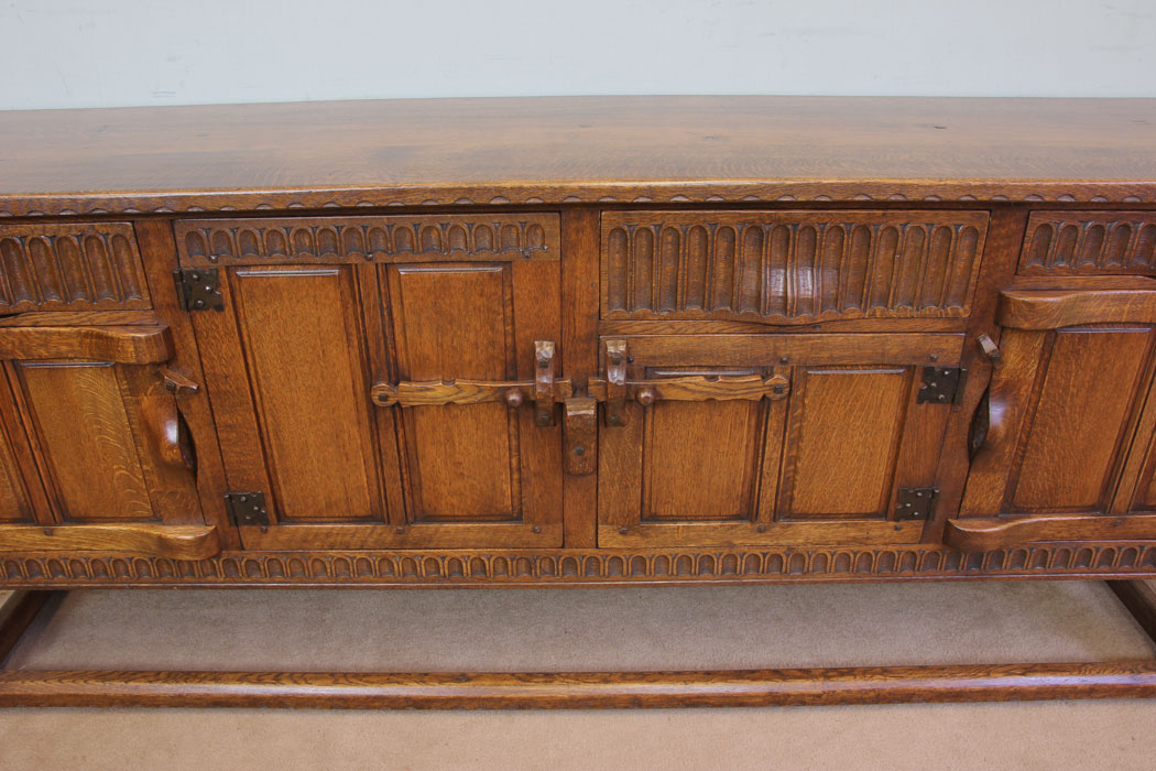 11531r4 Antique Oak Sideboard Dresser Base,