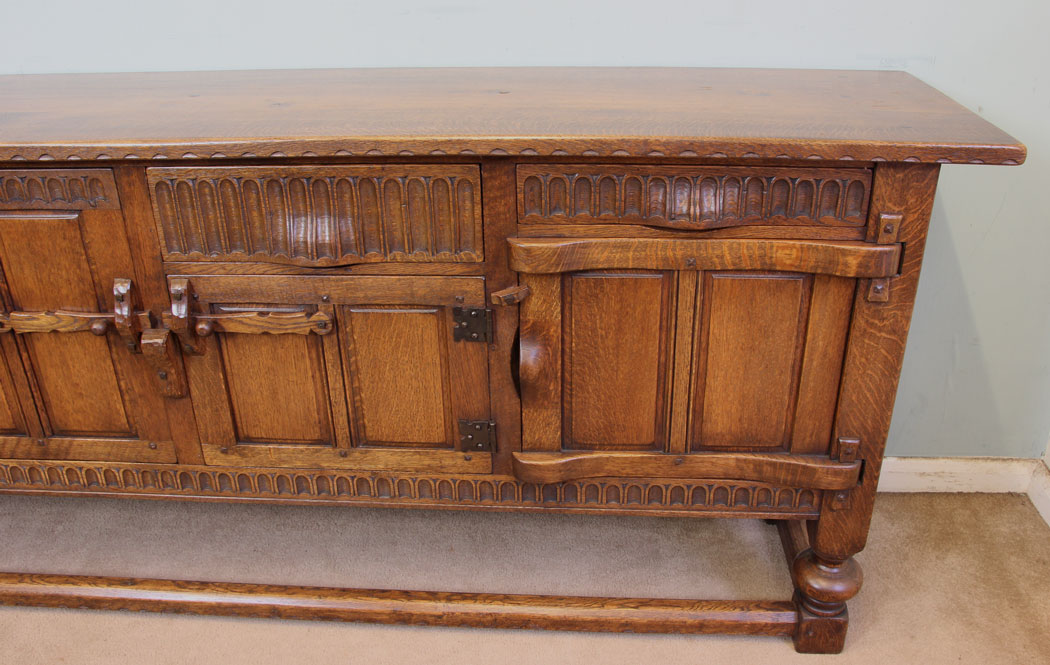 11531r7 Antique Oak Sideboard Dresser Base,