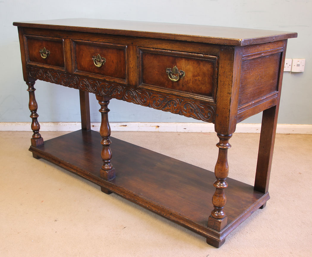 11546r3 Antique Oak Dresser Base,