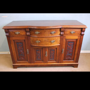 Antique Walnut Bow Front Chiffonier Sideboard Base