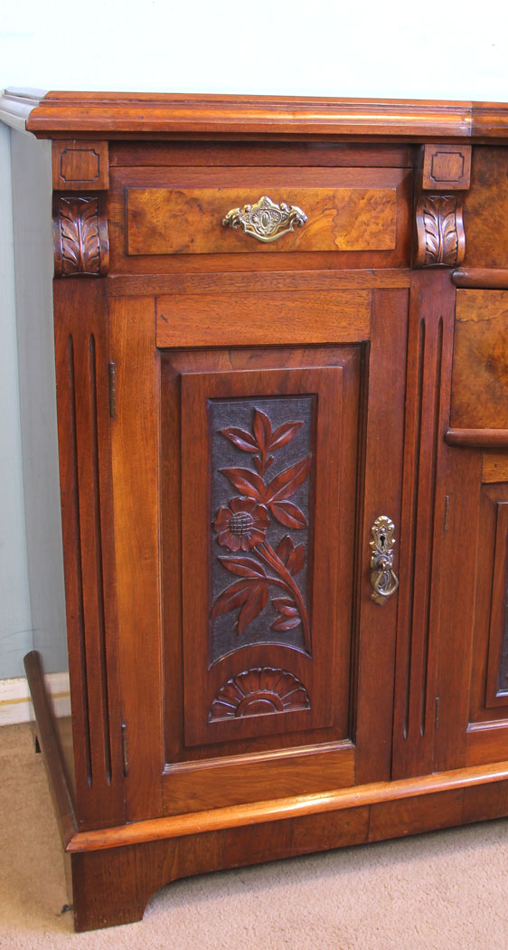 11578r10 Antique Walnut Sideboard Server,