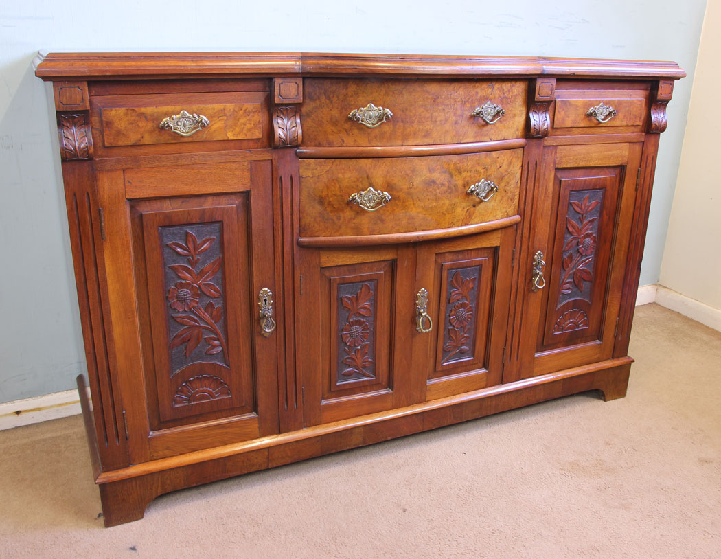 11578r2 Antique Walnut Sideboard Server,
