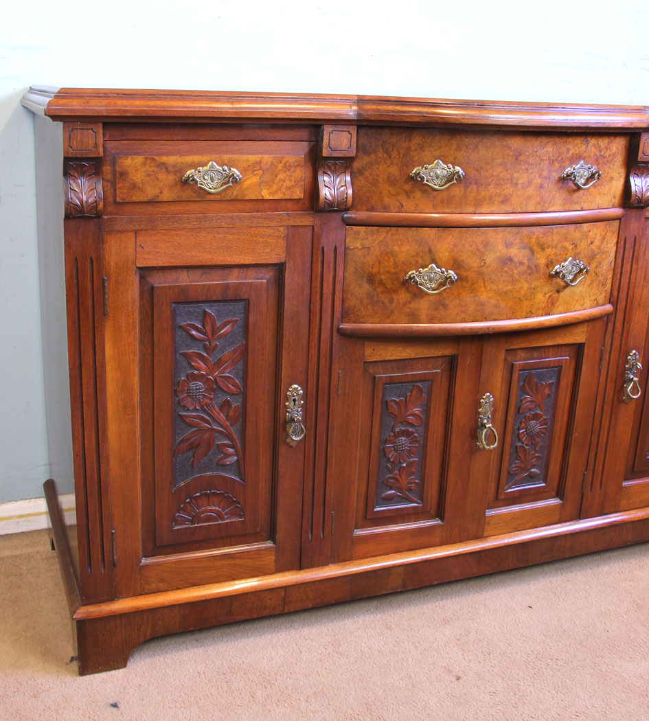 11578r3 Antique Walnut Sideboard Server,