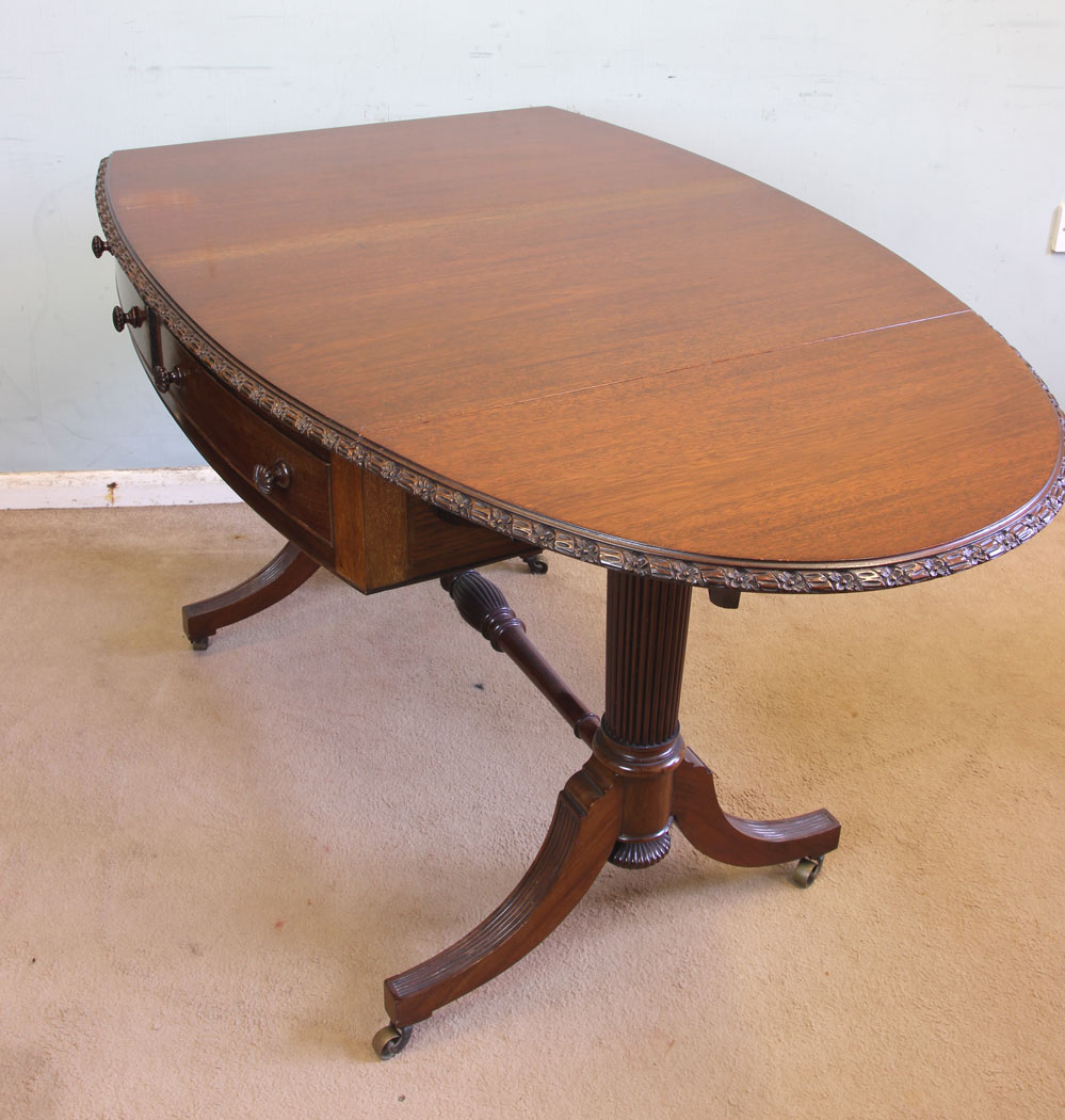11583r6 Antique Mahogany Sofa Centre Table,