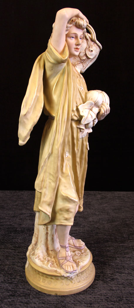 11614r15 Large Pair Antique Royal Dux Figures,