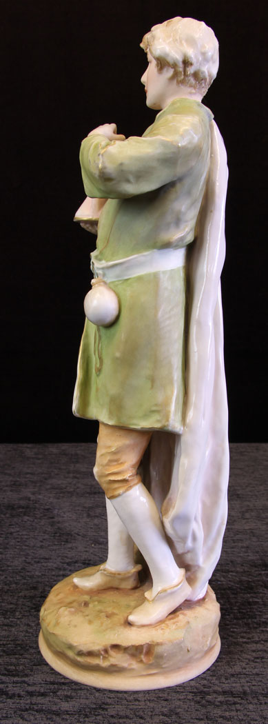 11615r4 Antique Royal Dux Figure of Young Man,