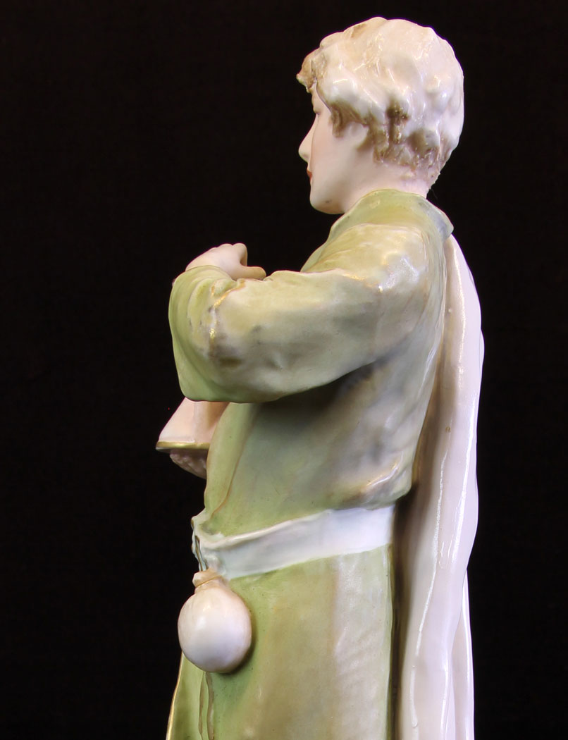 11615r5 Antique Royal Dux Figure of Young Man,