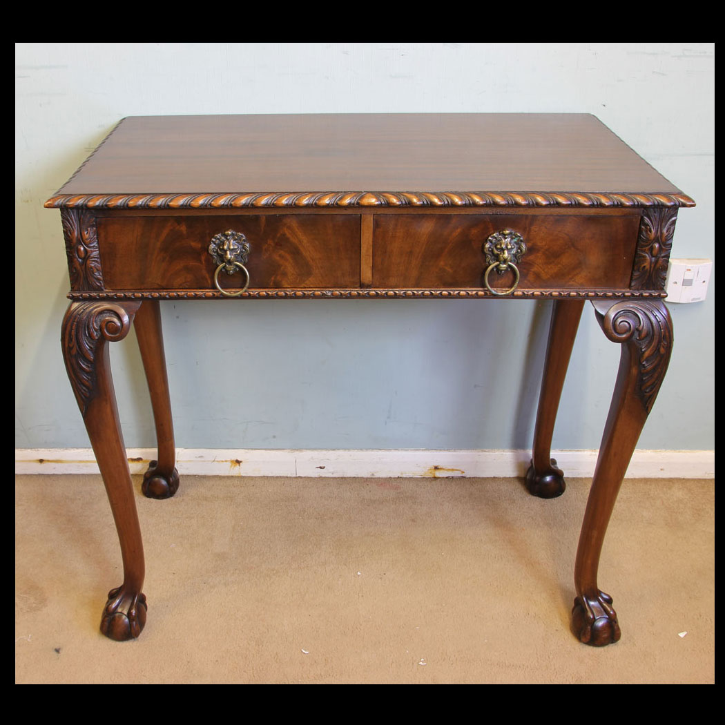 11617r01 Antique Mahogany Side Table, Antique Quality Mahogany Side Table