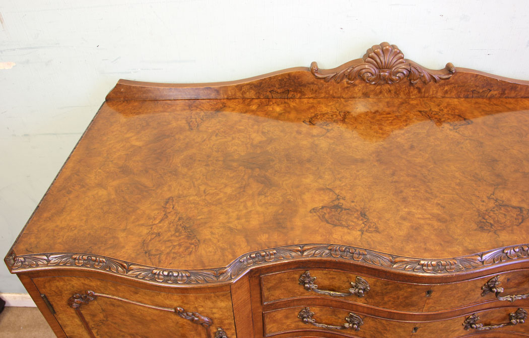 11625r11 Antique Burr Walnut Side Table Sideboard,