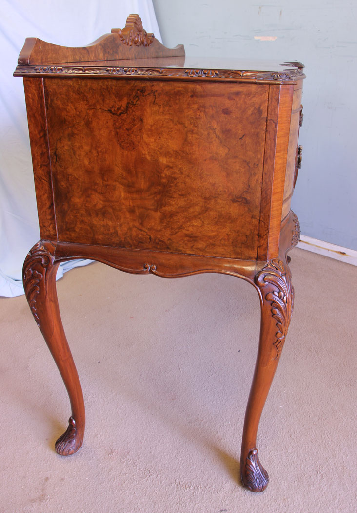 11625r7 Antique Burr Walnut Side Table Sideboard,