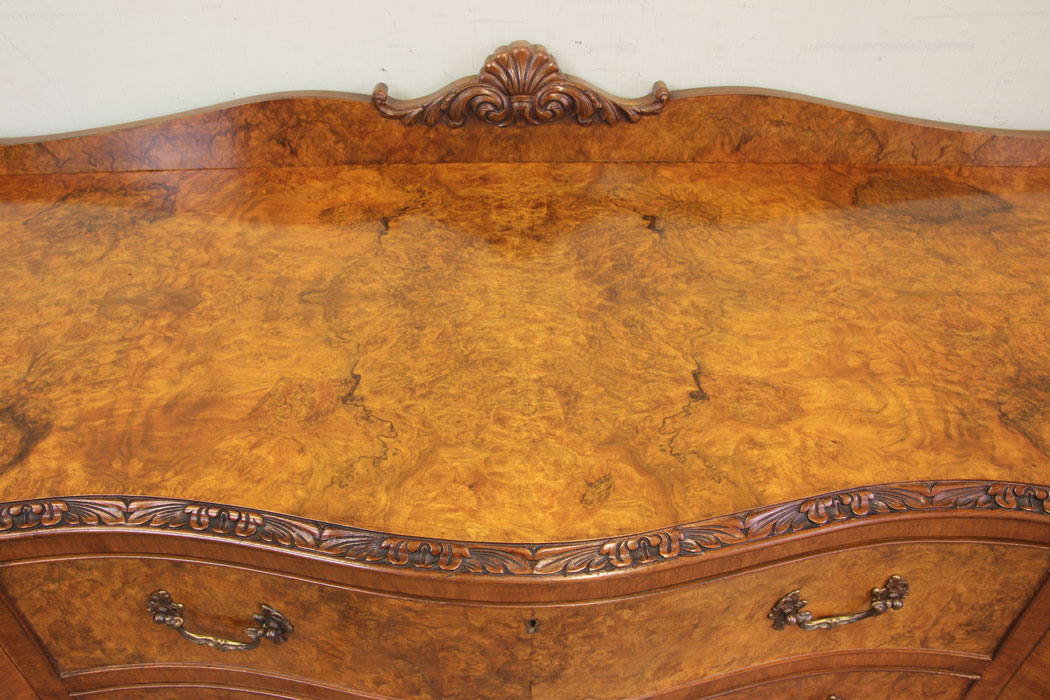 11626r10 Antique Burr Walnut Sideboard Server,