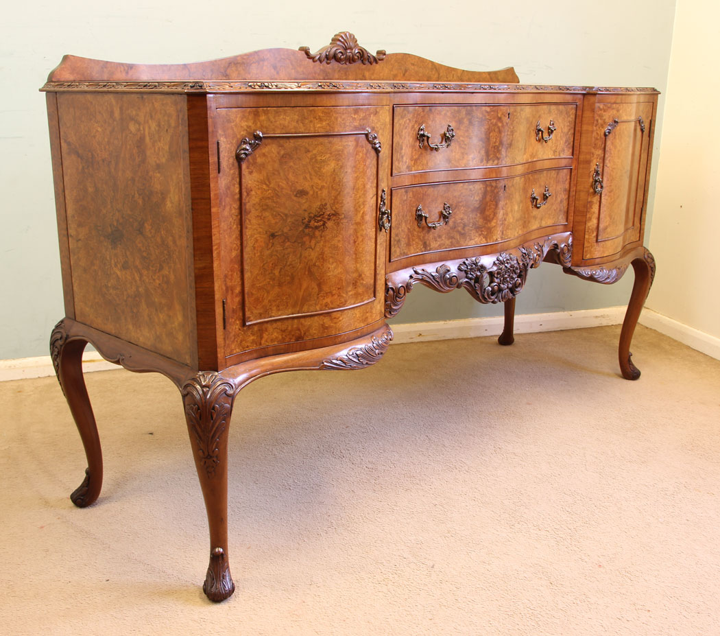 11626r3 Antique Burr Walnut Sideboard Server,