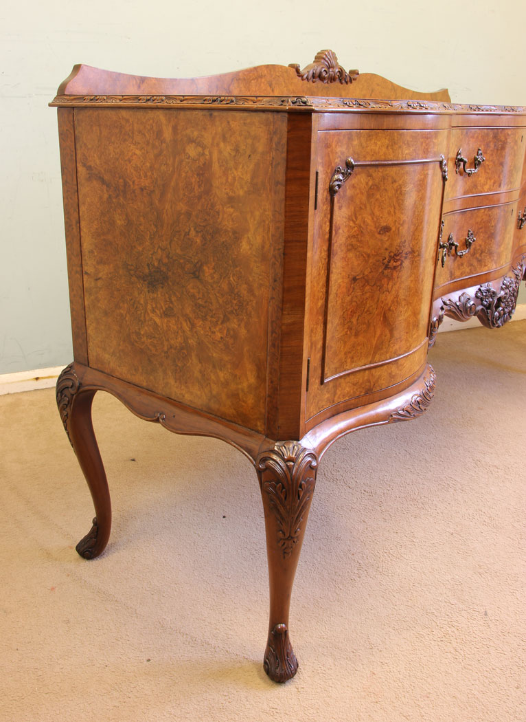 11626r6 Antique Burr Walnut Sideboard Server,