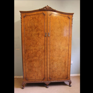 Antique Burr Walnut Double Wardrobe,