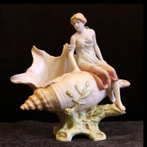 Antique Art Nouveau Centre Piece of Maidan on Shell