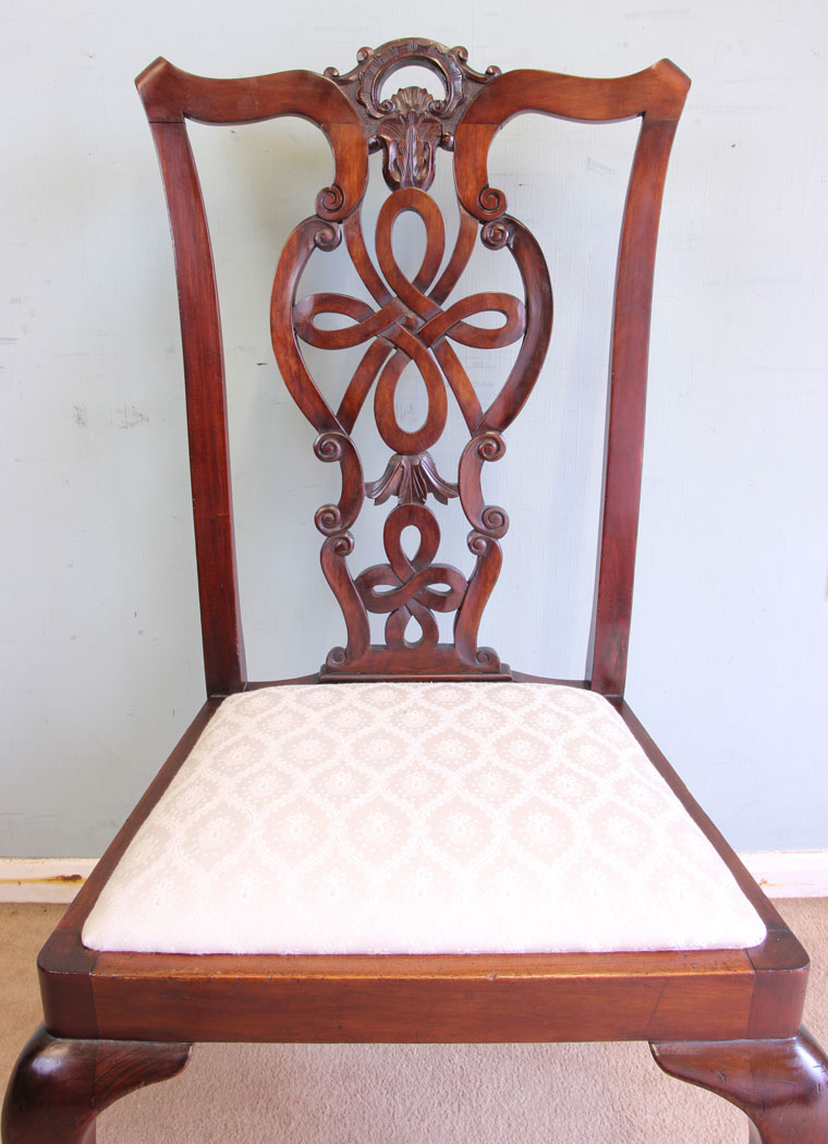11651r6 Set Antique Mahogany Dining Chairs,