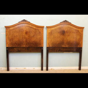Antique Pair of Figured Walnut Single Headboards.