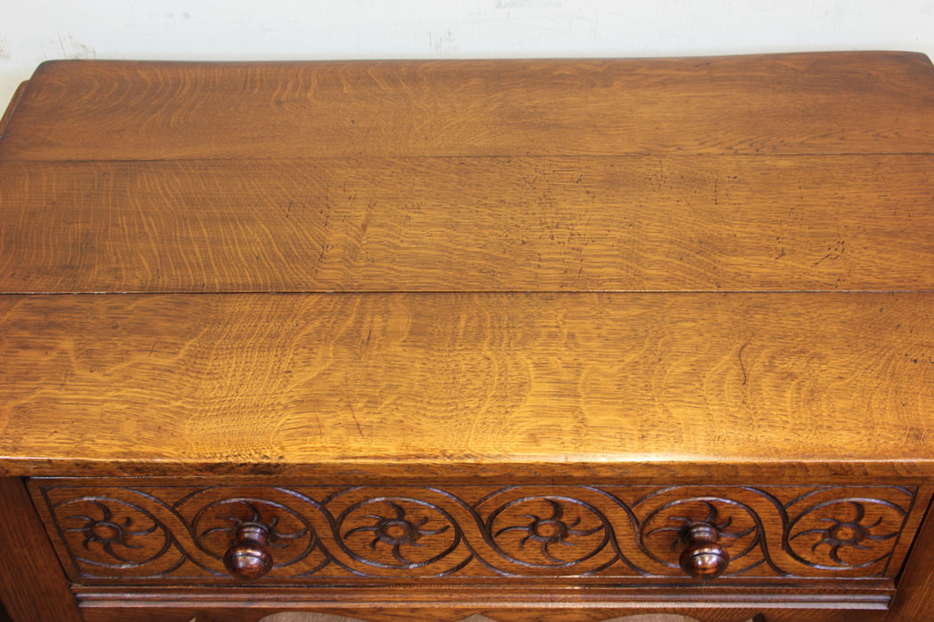 11667r7 Single Drawer Oak Side Table,