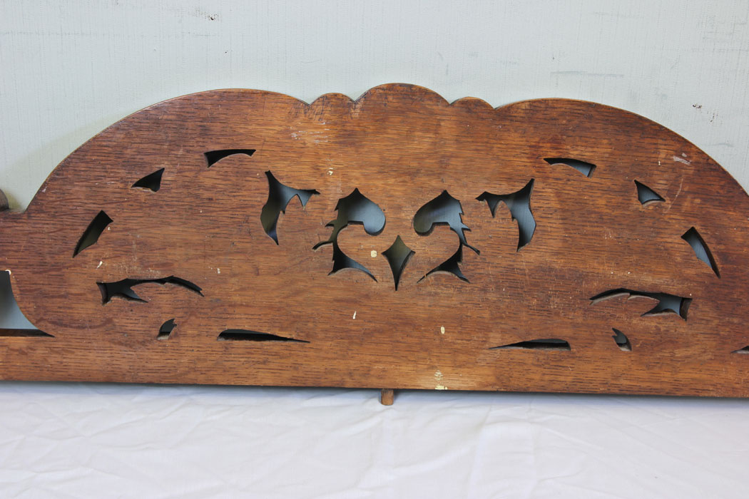 11677r7 Antique Late Victorian Carved Oak Pediment,