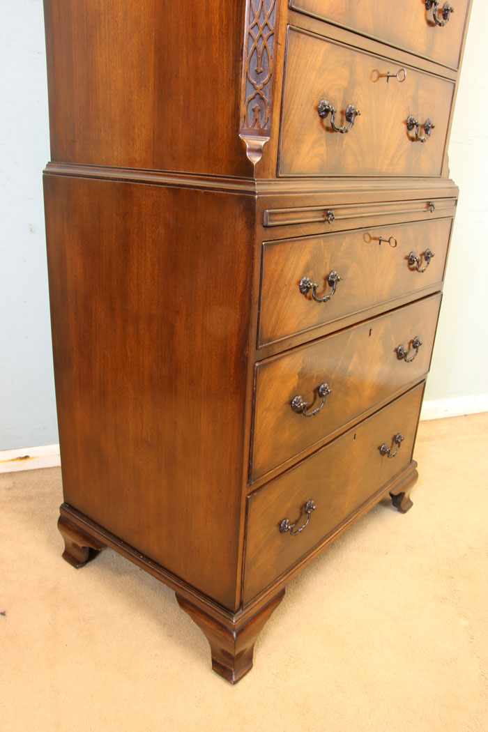 11689r12 Antique Mahogany Chest on Chest Tallboy, The Antique Shop,