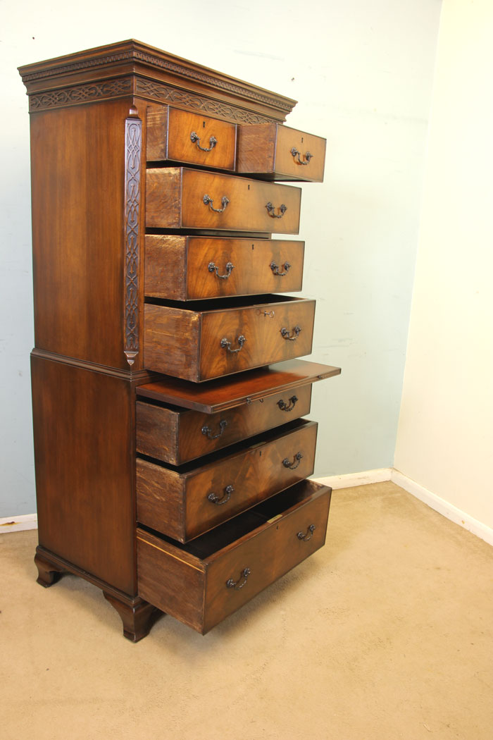 11689r14 Antique Mahogany Chest on Chest Tallboy, The Antique Shop,