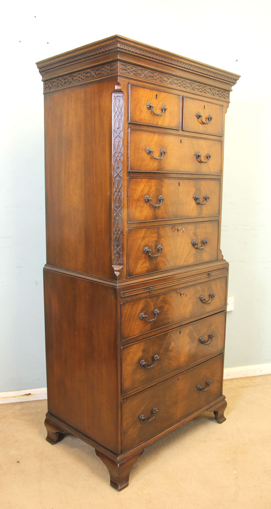 11689r15 Antique Mahogany Chest on Chest Tallboy, The Antique Shop,