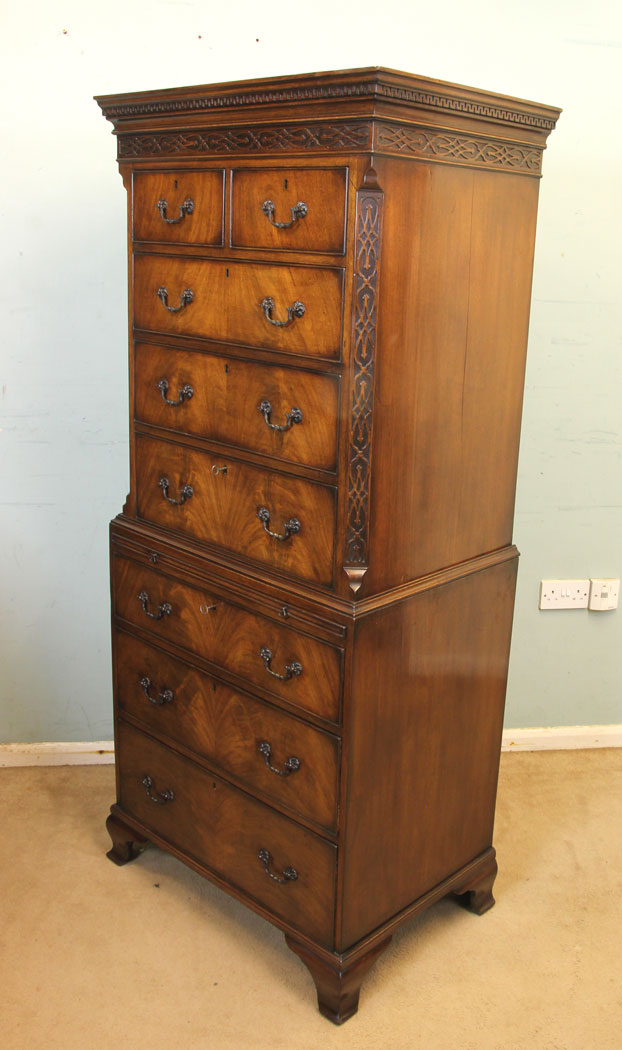 11689r3 Antique Mahogany Chest on Chest Tallboy, The Antique Shop,
