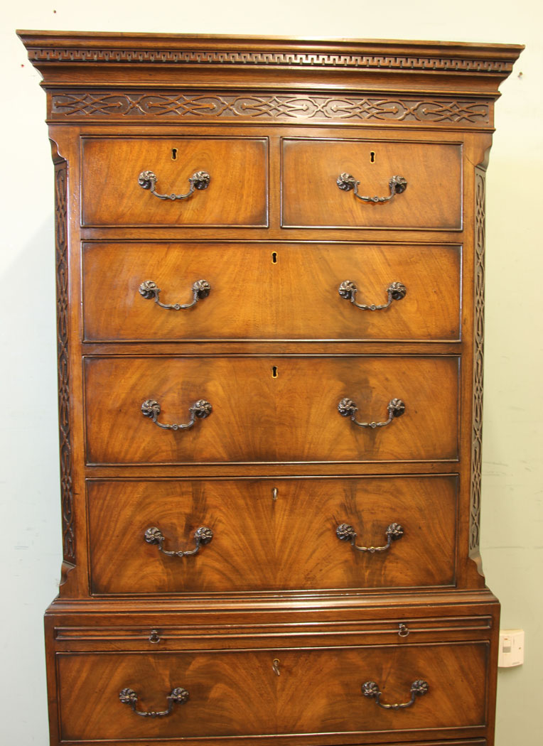 11689r5 Antique Mahogany Chest on Chest Tallboy, The Antique Shop,