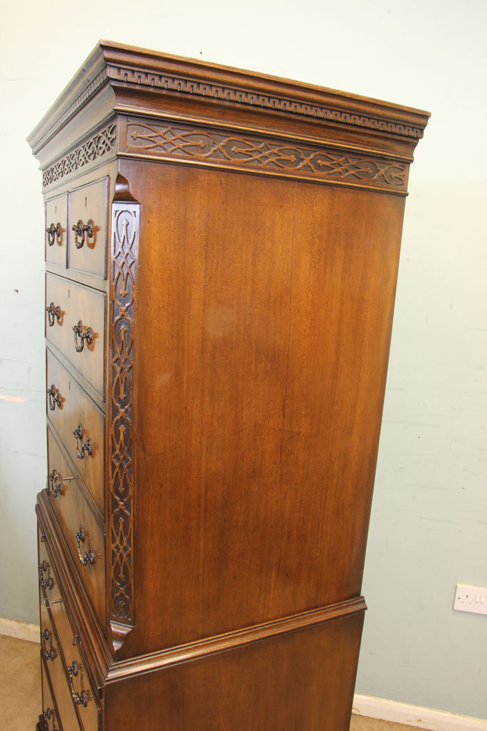 11689r7 Antique Mahogany Chest on Chest Tallboy, The Antique Shop,