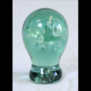 Antique Green Glass Dump Paperweight