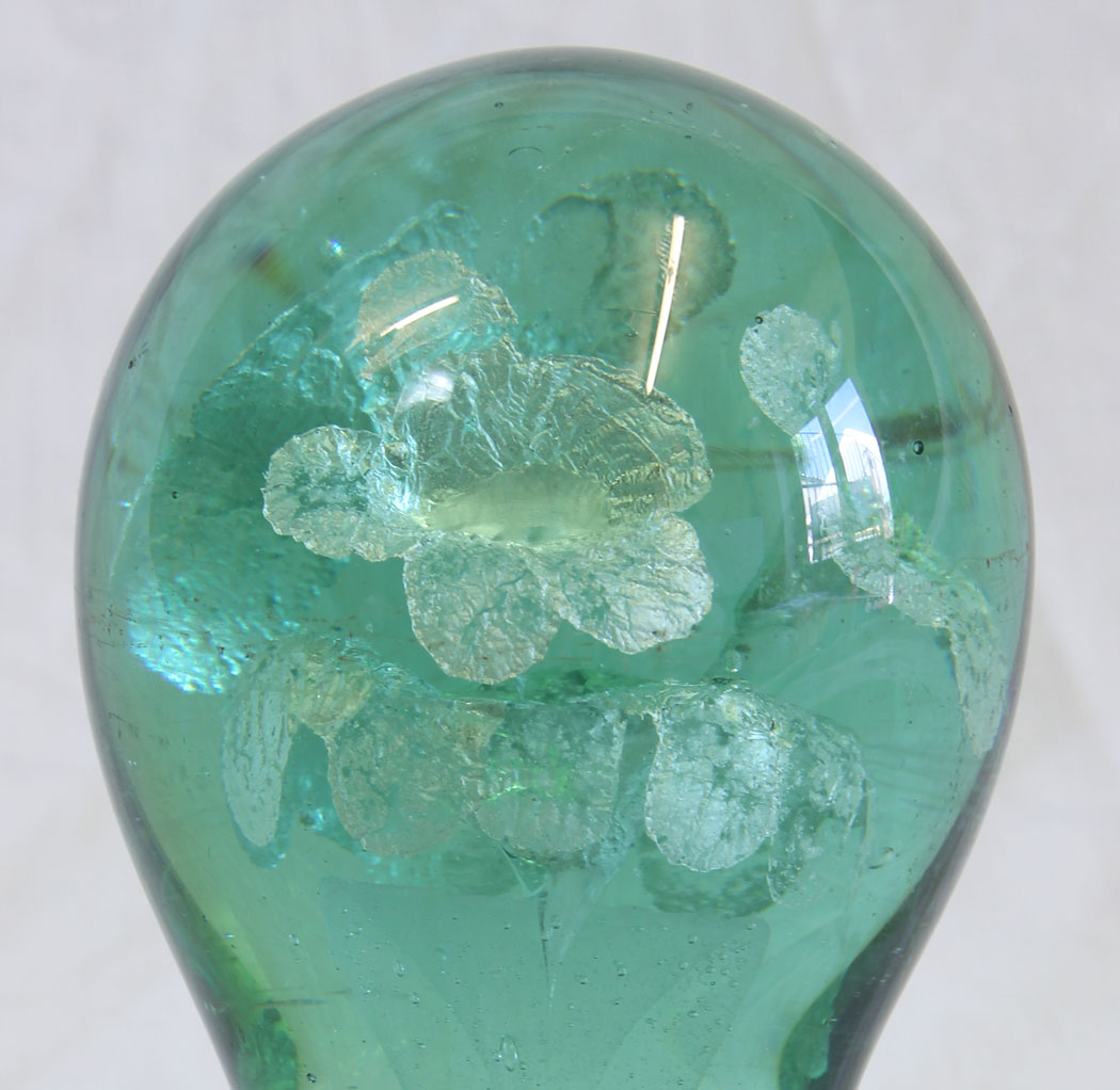 11696r5 Antique Green Glass Dump Paperwheight,