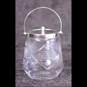 Antique Cut Glass Biscuit Barrel