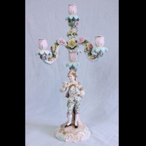 Antique German Porcelain Candelabra
