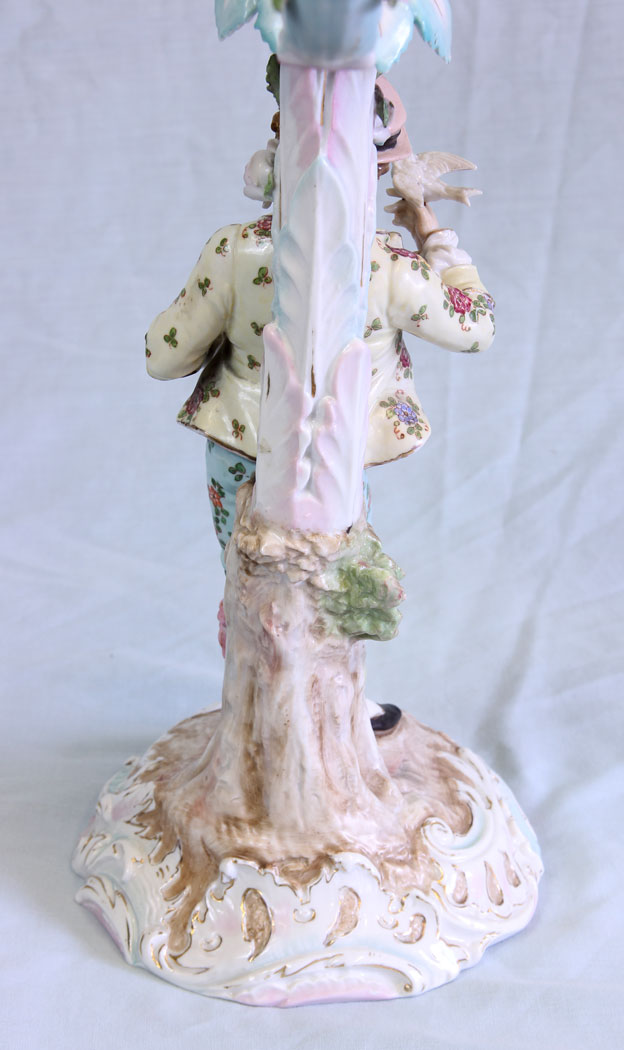 11711r7 Antique German Porcelain Candelabra,