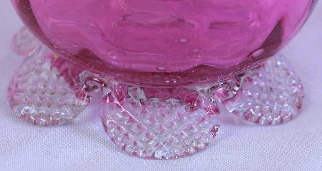 11713r5 Antique Cranberry Glass Jug,