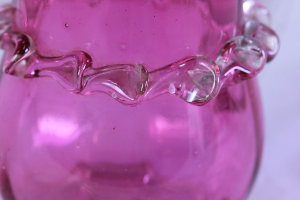 11713r6 Antique Cranberry Glass Jug,
