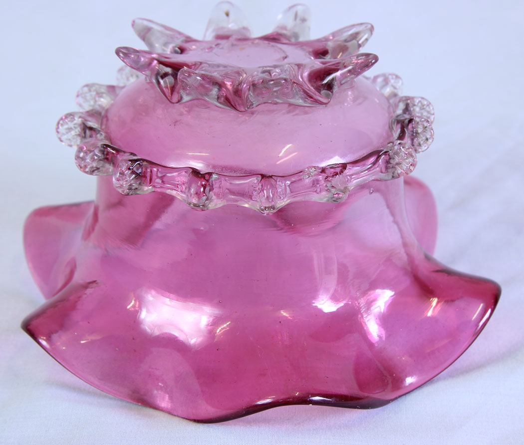 11714r5 Antique Cranberry Glass Bowl,