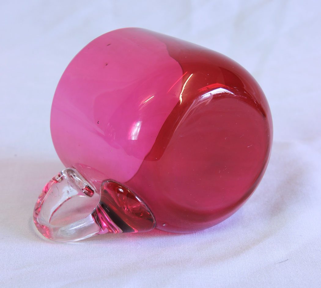 11723r5 Antique Cranberry Glass Custard Cup,