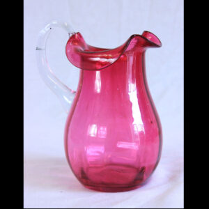 Antique Victorian Cranberry Glass Jug