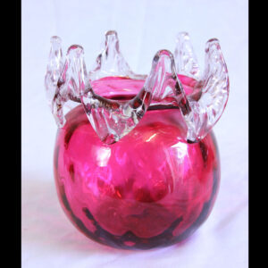 Antique Victorian Cranberry Glass Vase