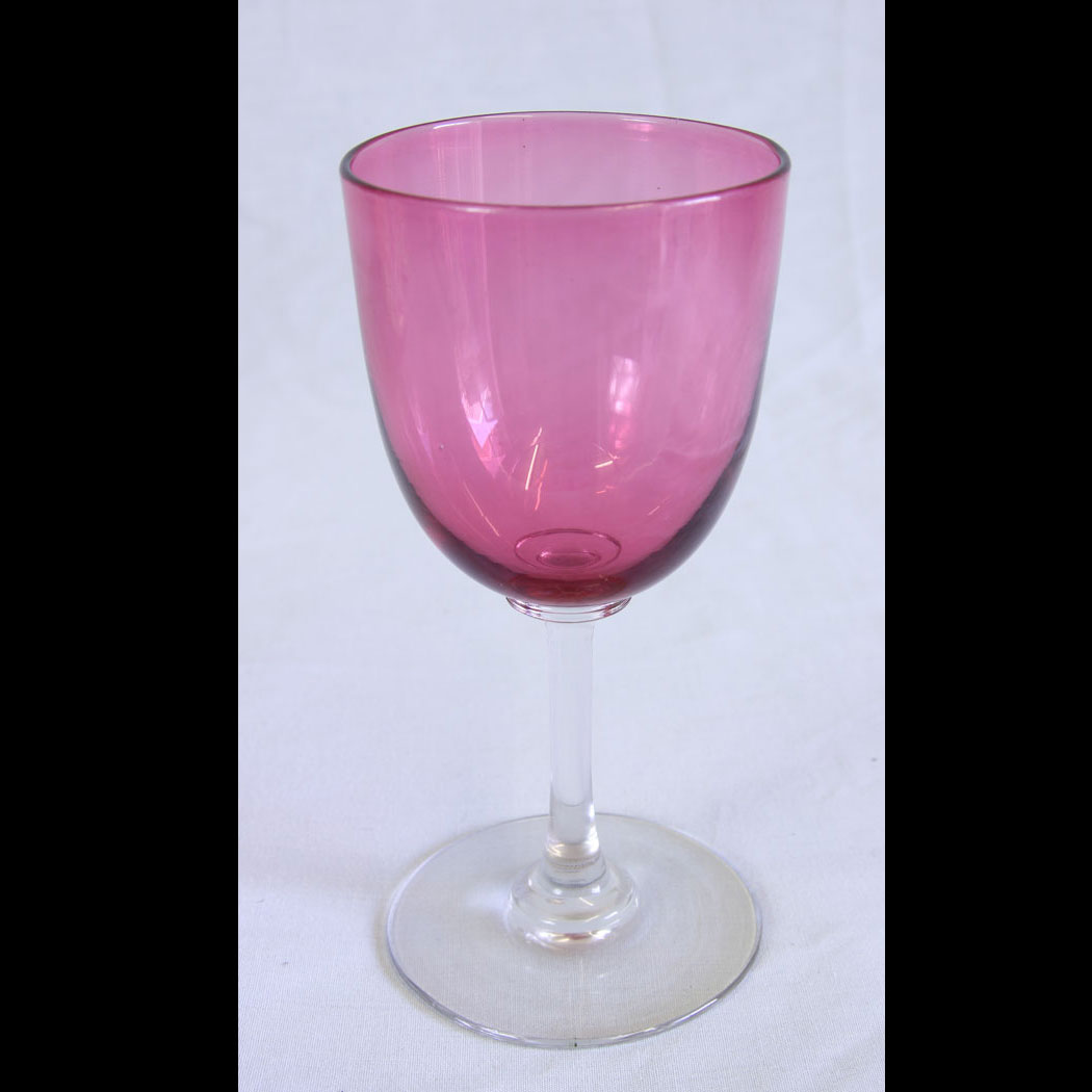11730r01-Antique-Cranberry-Wine-Glass,- Antique Cranberry Wine Glass