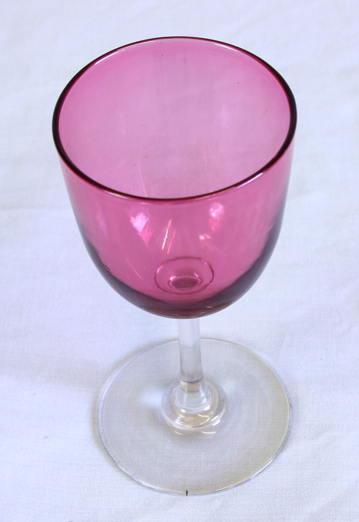 11730r2 Antique Cranberry Wine Glass,