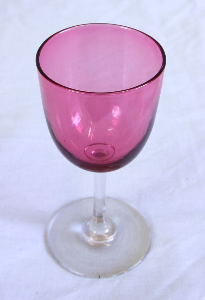 11730r3 Antique Cranberry Wine Glass,