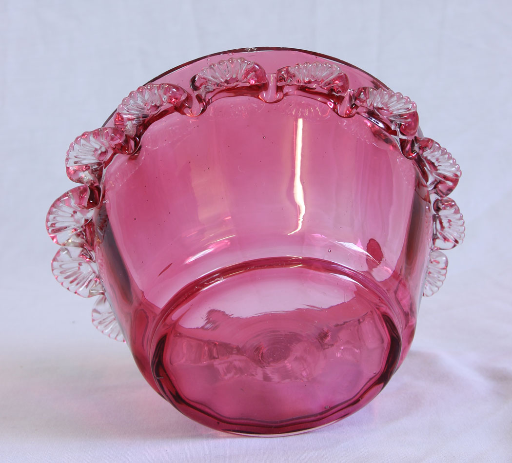 11732r4 Antique Victorian Cranberry Glass Bowl,