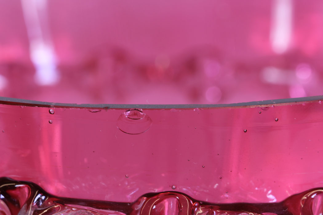 11732r6 Antique Victorian Cranberry Glass Bowl,