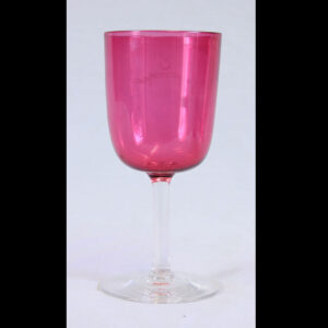 Antique Cranberry Wine Glass