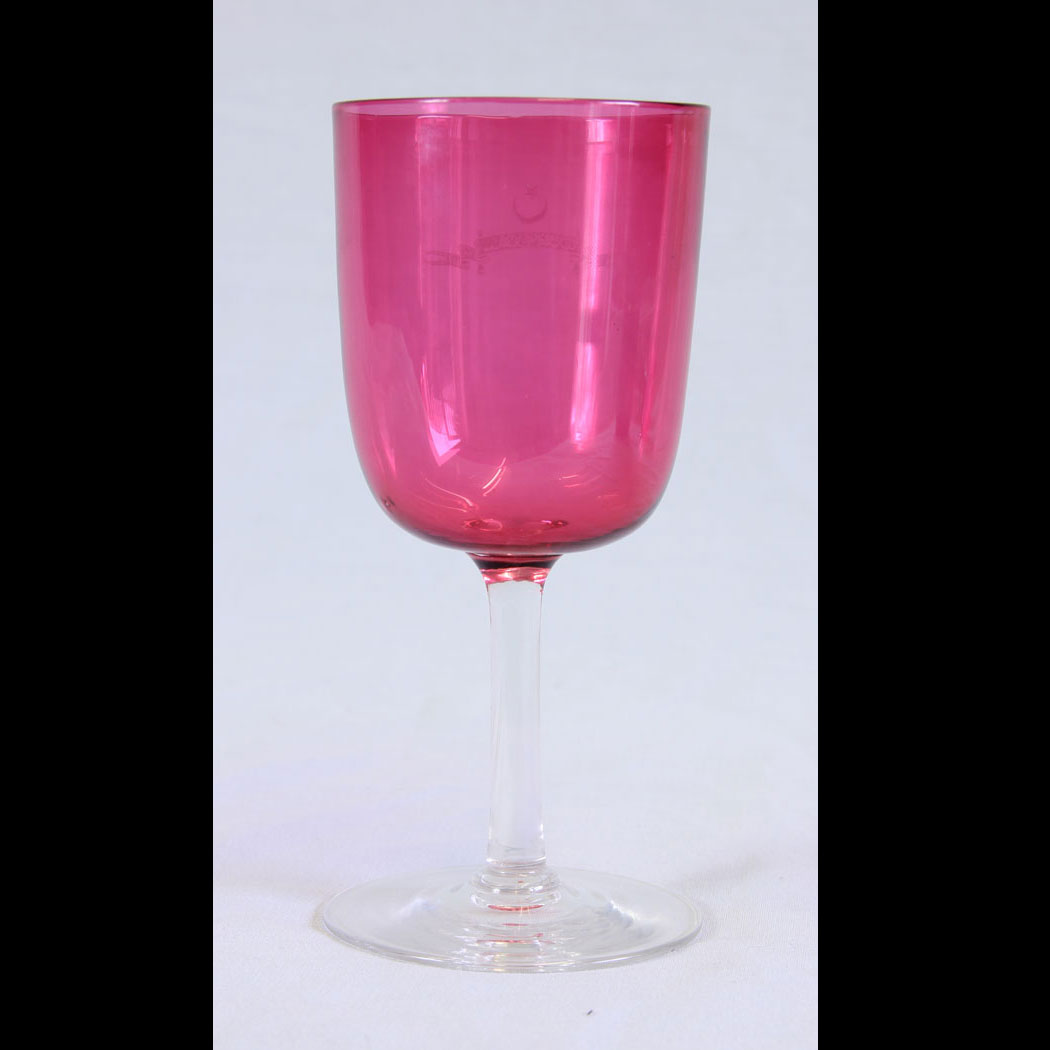 11739r01-Antique-Cranberry-Wine-Glass- Antique Cranberry Wine Glass
