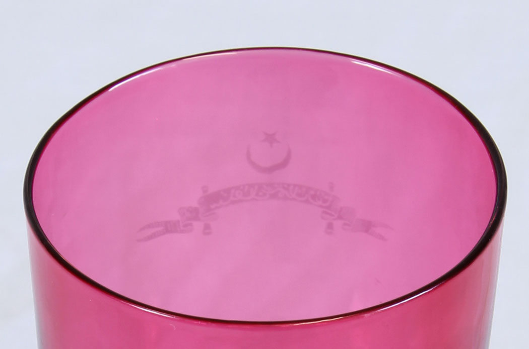 11739r5 Antique Cranberry Wine Glass